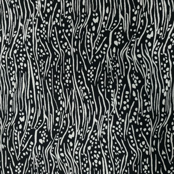 ITY PRINTED SLINKY ABSTRACT BLACK AND WHITE