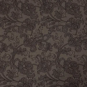 JACQUARD EMBOSSED FAILE FLORAL BROWN