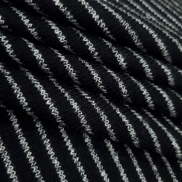 JERSEY KNIT STRIPE BLACK