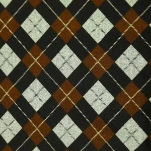 JKNIT DIAMOND CHECK BROWN