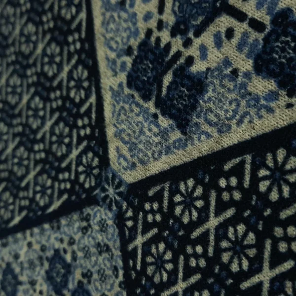 JERSEY KNIT PRINTED DIAMOND BLUE