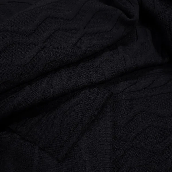 KNIT CABLE JAQUARD BLACK2