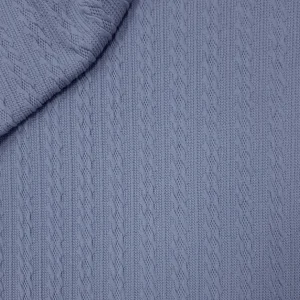 KNIT CABLE JAQUARD BLUE