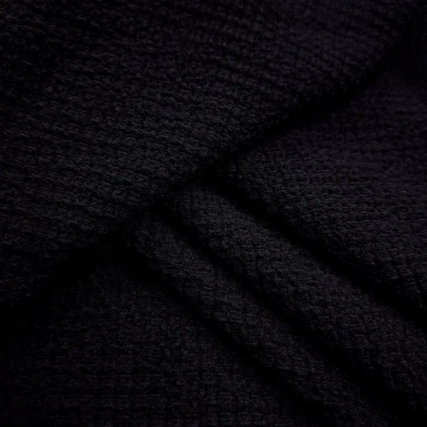 KNIT CRINKLE BUBBLE TEXTURED BLACK
