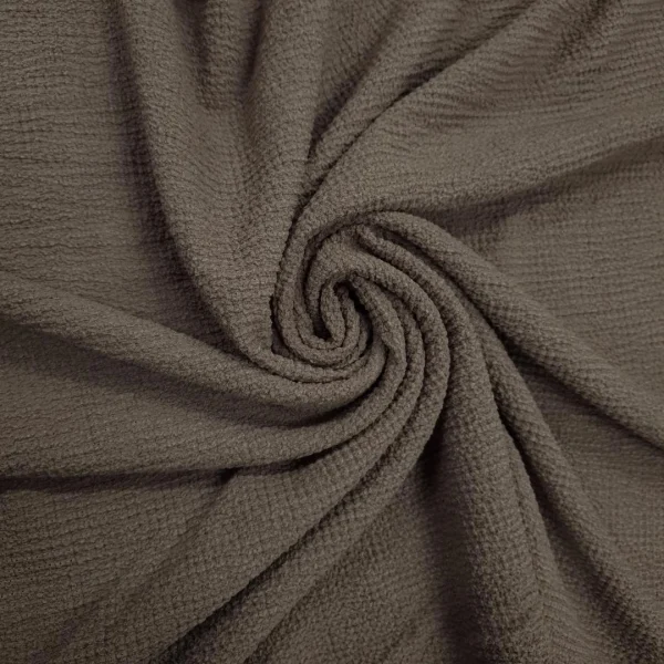 KNIT CRINKLE BUBBLE TEXTURED TAUPE