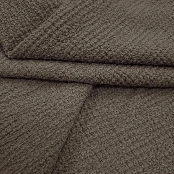KNIT CRINKLE BUBBLE TEXTURED TAUPE