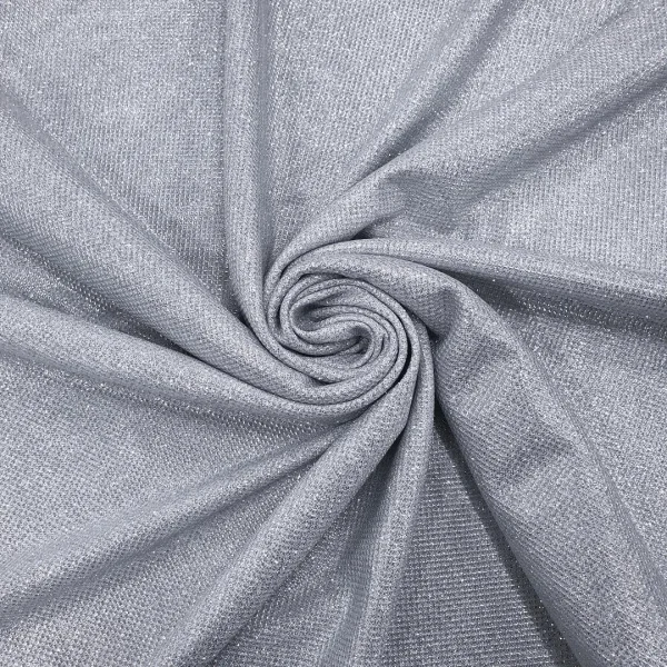KNITTED SHIMMER-LUREX GLITTER SILVER