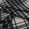 KNITTED JACQUARD BRUSHED CHECK BLACK and GREY