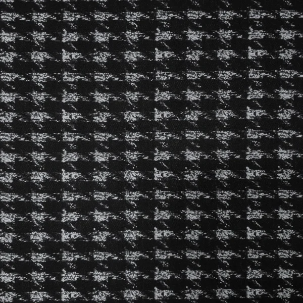 KNITTED JACQUARD SPANDEX BLACK HOUNDSTOOTH
