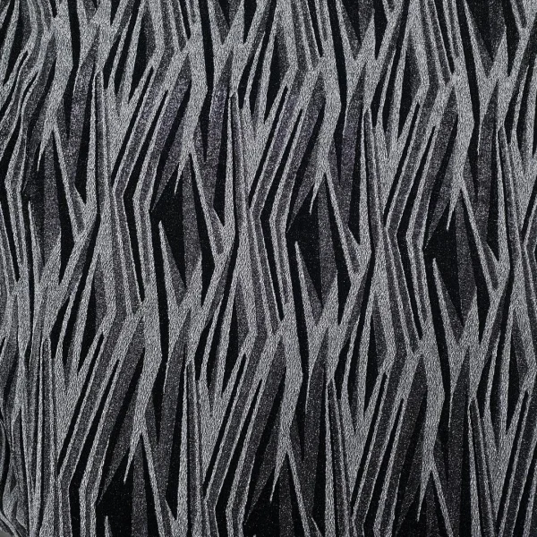 LUREX KNIT PRINTED GEOMETRIC BLACK n GREY