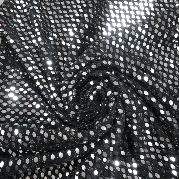 KNIT LUREX SEQEUNCE-GLUED BLACK