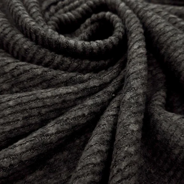 KNITTED RIB MELANGE (FP100) BRN BLK
