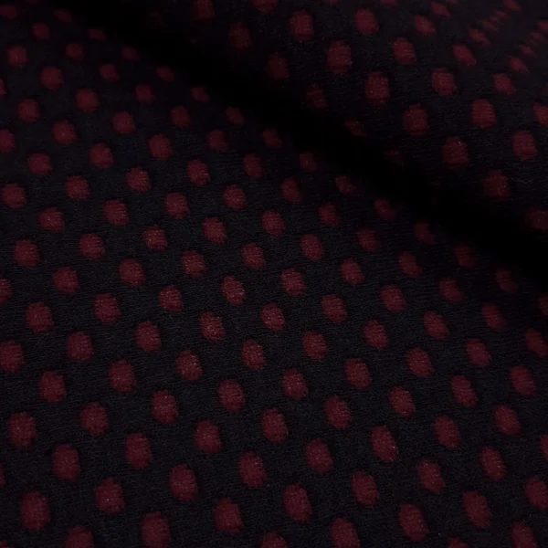 KNITTED JERSEY PTD(373)-BIRDS-EYE BLACK