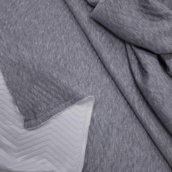 KNITTED QUILTING MELANGE GREY