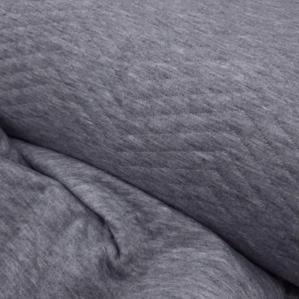 KNITTED QUILTING MELANGE GREY