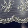 LACE BEADED  SATIN APLIQUE  AND LAZER CUT OUT  SFLO IVORY GOLD