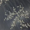 LACE BEADED  SATIN APLIQUE  AND LAZER CUT OUT  SFLO IVORY GOLD