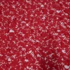 LACE CORDED APPLIQUE DAISY RED