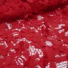 LACE CORDED APPLIQUE DAISY RED