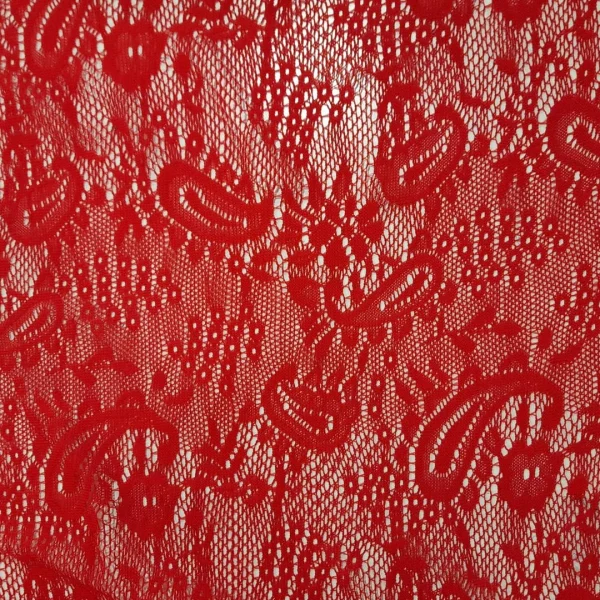 LACE CROCHET PAISLEY RED