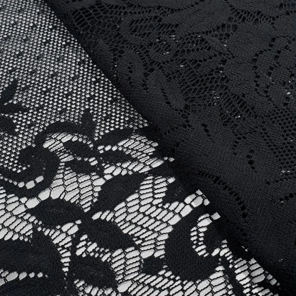 LACE CROCHET BORDER-FLO  BLACK(1)