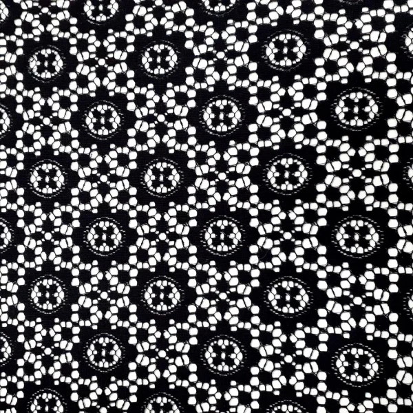 LACE  COTTON CROCHET LACE BLACK