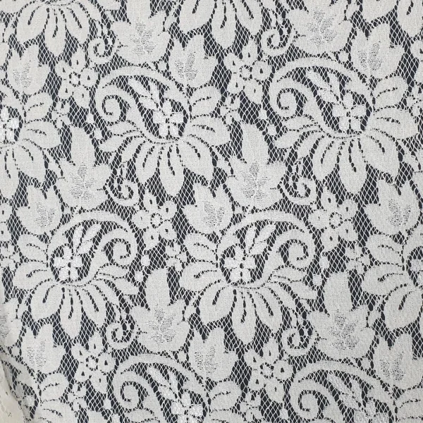 LACE HEAVY-CORDED CREAM PAISLEY