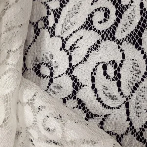 LACE  HEAVY CORDED PAISLEY IVORY