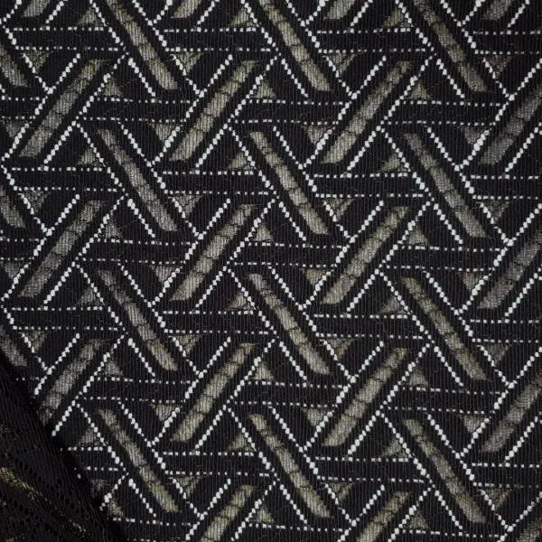 LACE JACQUARD 2TONE(2664-117)-BLACK and GOLD