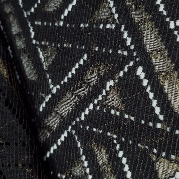 LACE JACQUARD 2TONE(2664-117)-BLACK and GOLD