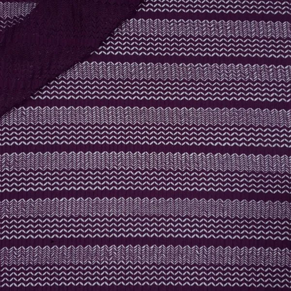 LACE JACQUARD HERINGBONE (2412)-EGGPLANT