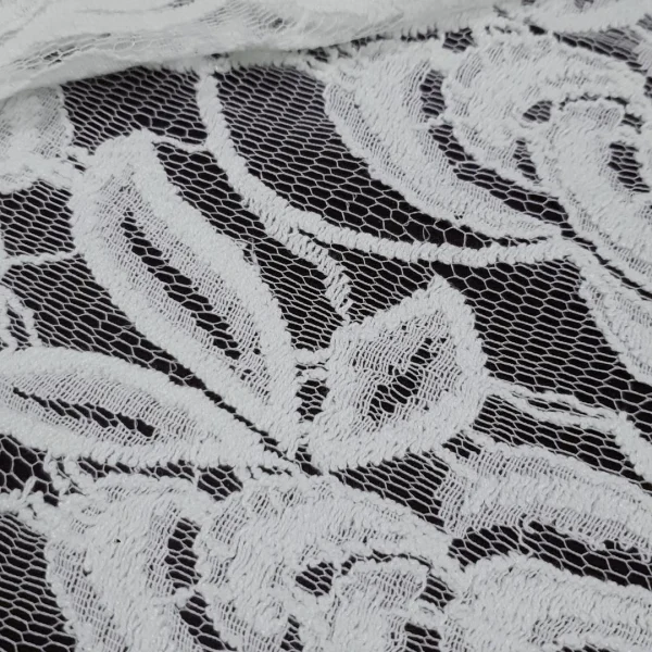 LACE JACQUARD HEAVY CORDED(2664-11) WHITE