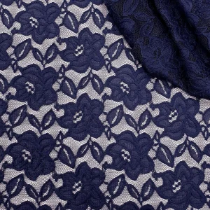 LACE JACQUARD FLORAL NAVY