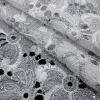 LACE LUREX HEAVY EMBROIDERY WHITE SILVER