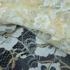 LACE  METALIC FLORAL GOLD AND OFF WHITE