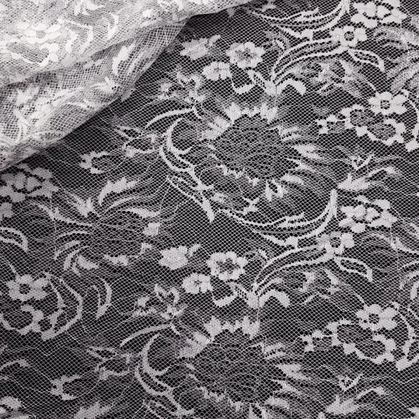 LACE  METALIC FLORAL SILVER