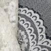 LACE  METALIC FLORAL CREAM