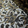 LACE 100% POLYESTER EX ENGLAND FLORAL GOLD  and  BLACK