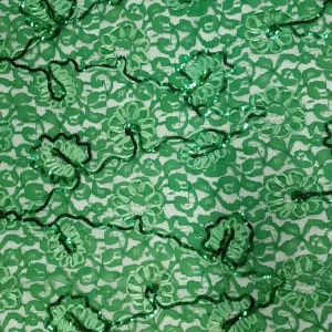 LACE WITH 2 TONE RIBBON AND SEQUENCE EMBELLISHME