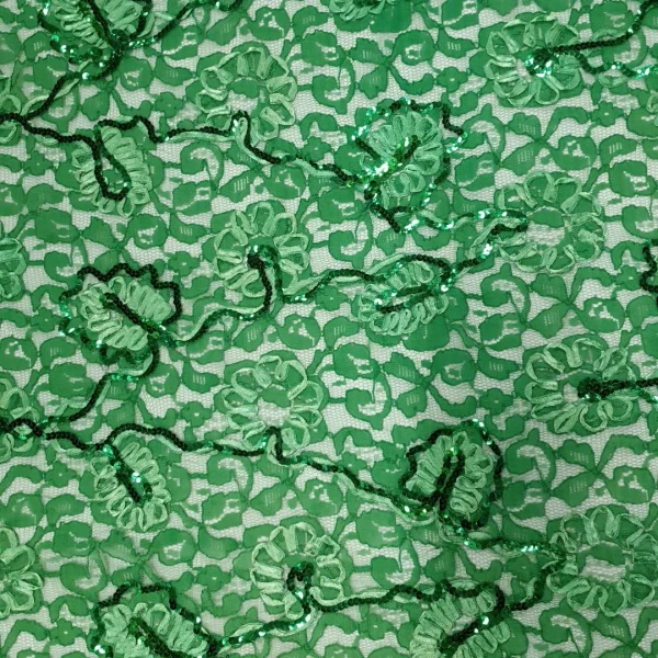 LACE WITH 2 TONE RIBBON AND SEQUENCE EMBELLISHME