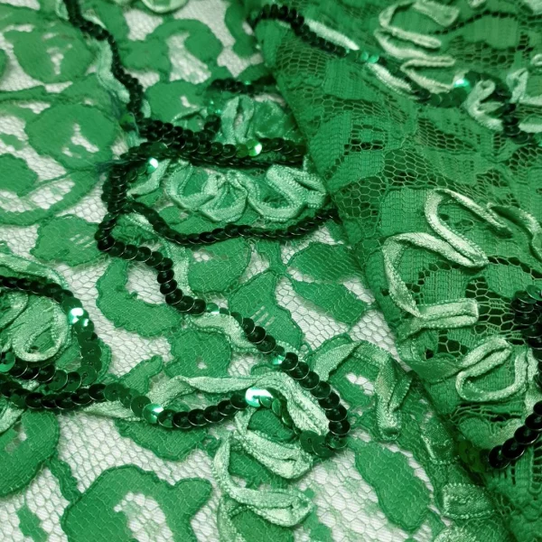 LACE WITH 2 TONE RIBBON AND SEQUENCE EMBELLISHME