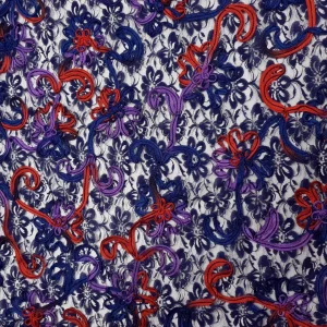 LACE TWO TONE WITH RIBBON EMBOSSING NAVY
