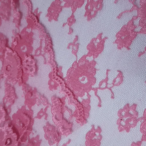 RASCHEL LACE WITH SCALLOP CERISE