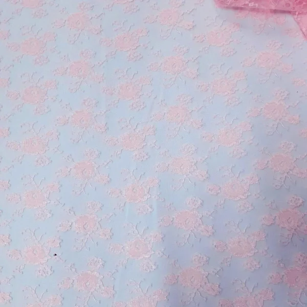 RASCHEL LACE WITH SCALLOP PINK