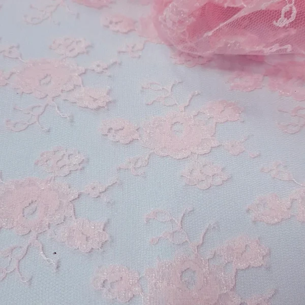 RASCHEL LACE WITH SCALLOP PINK