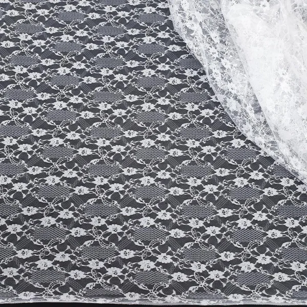 RASCHEL LACE WITH SCALLOP WHITE