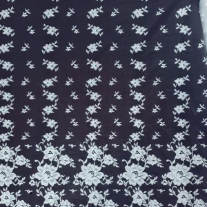 LACE SML FLO BDR WHT