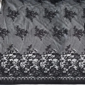 LACE STRETCH SMALL FLORAL BLACK