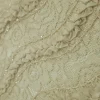 STRETCH LACE  LUREX YARN WITH RIBBON DETAIL BEIGE
