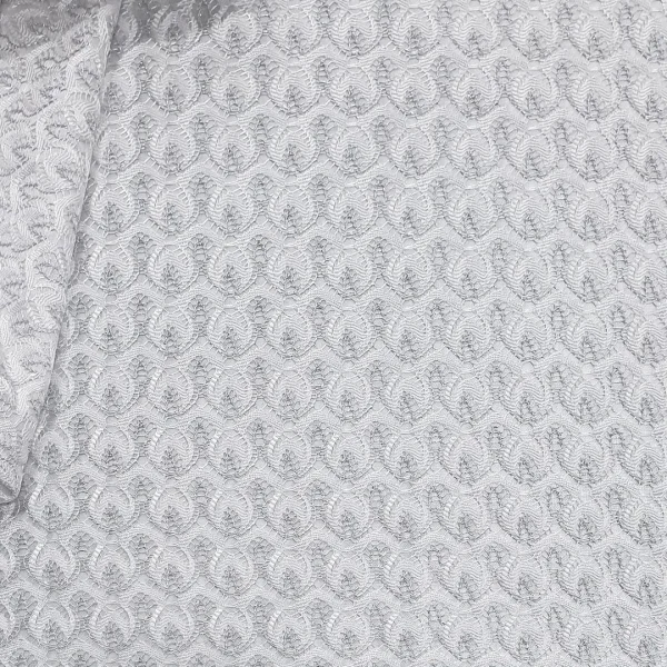 LACE BONDED LUREX LEAF WHITE